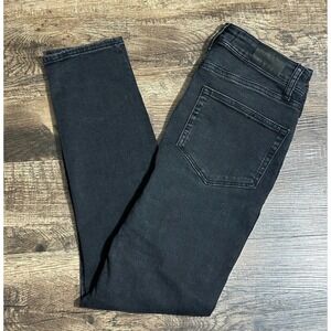 Paige Jeans Womens‎ 28 Black Denim Hoxton Ankle Five Pocket Dark Wash DNM-F60